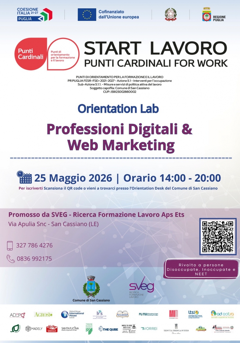 Punti Cardinali for Work. Orientation Lab: Professioni Digitali & Web Marketing