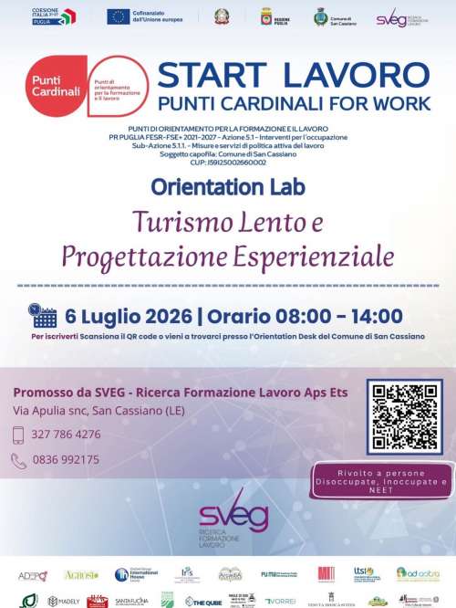 Punti Cardinali for Work. progetto Start Lavoro Comune di san Cassiano. Orientation Lab del 6 luglio