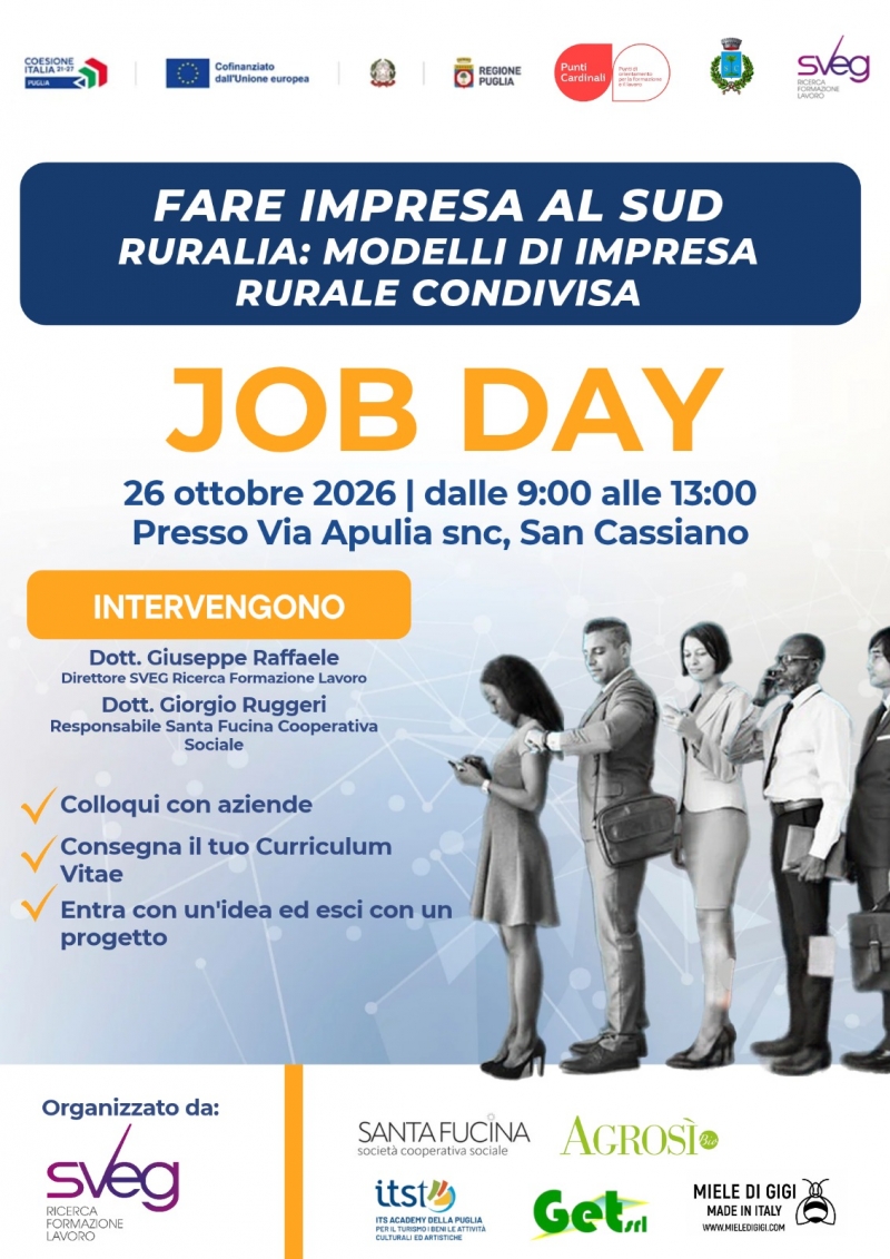 PUNTI CARDINALI FOR WORK - START LAVORO PROGETTO DEL COMUNE DI SAN CASSIANO_CUP: J59I25002660002. INCONTRO DEL 26 OTTOBRE 2026 